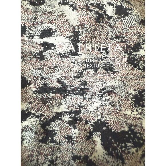 Athleta Tight Elation Textured 7/8 Size Small Meadow Decadent Chocolate - Picture 6 of 8